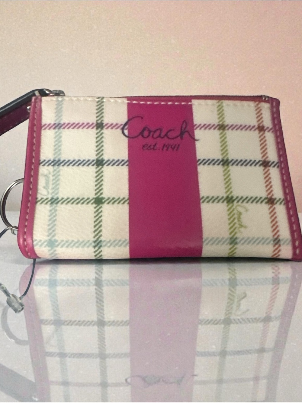Coach  Heritage Tattersall Plaid  NWOT